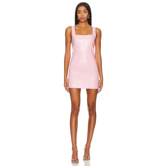 Show Me Your MuMu Dresses & Skirts - Show Me Your Mumu Woods Mini Dress Pink Faux Leather Size Medium